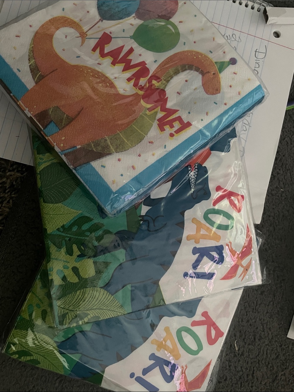Dinosaur Themed Birthday Party Supplies-  Dino Masks, Napkins, Murals, and more